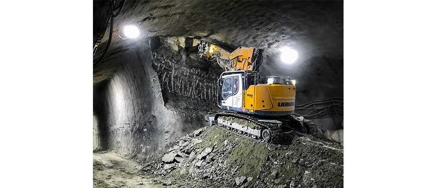 The Liebherr R 930 Tunnel crawler excavator