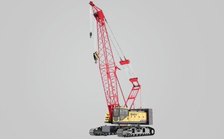 Below 100T Lattice Boom Crawler crane