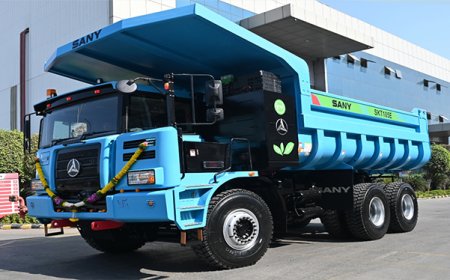 In Bharat, India, SANY Unveiled The Inaugural Locally Produced, Fully Electric Opencast Mining Truck