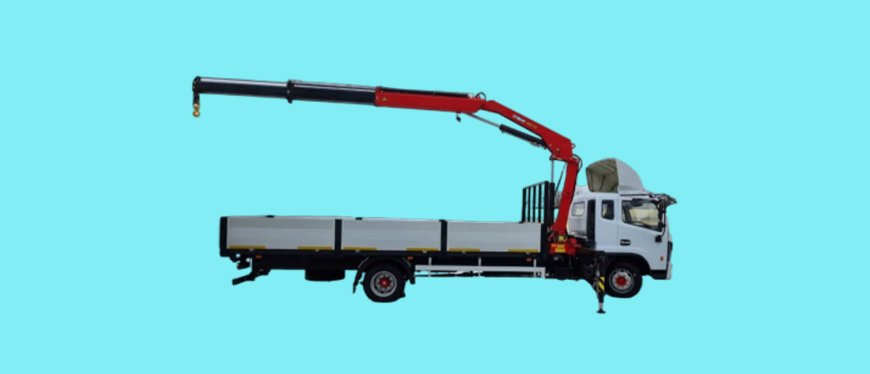 Flatbed truck on Dong Feng C120 chassis with INMAN IM-95 crane