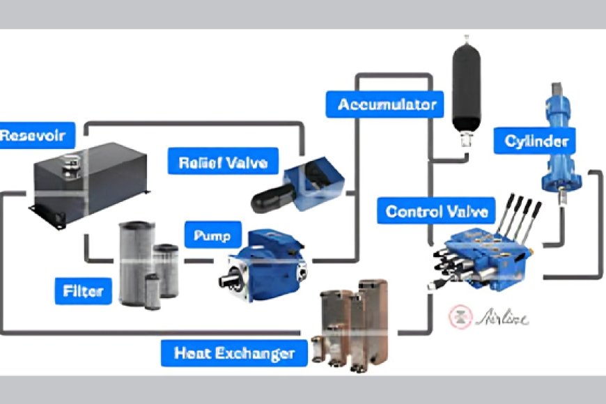 What are the main components of a hydraulic system?