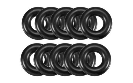 5mm x 18mm Black Rubber Sealing O Ring Seal Washer Grommets 10 Pcs...