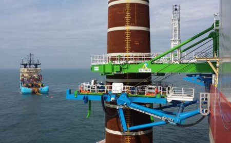 Decommissioning hydraulic Pile Gripper Frame van Bilfinger...