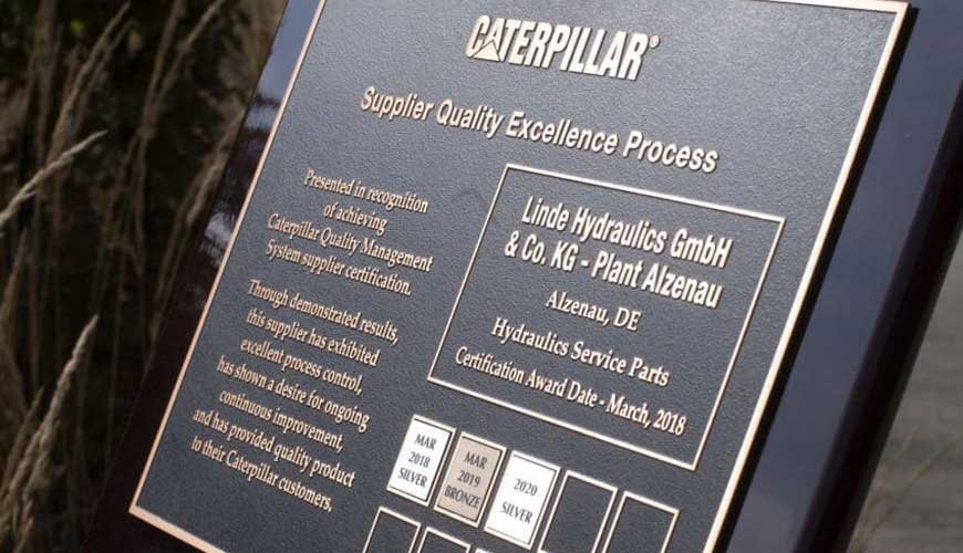 CATERPILLAR’S SQEP CERTIFICATION FOR LINDE HYDRAULICS