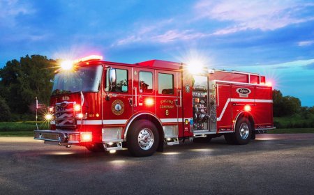 What are the hydraulic systems used in a firefighting truck?