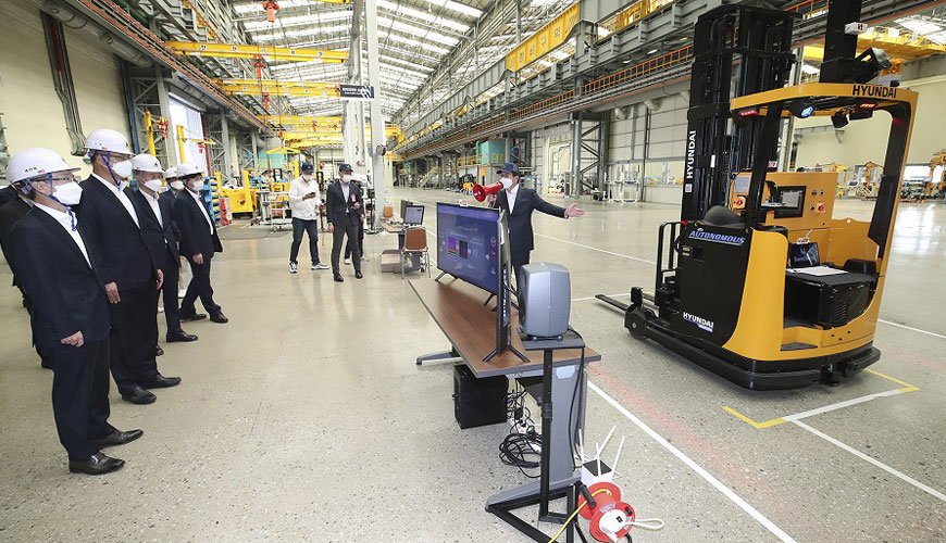 HYUNDAI ANNOUNCED THE RESULTS OF 5G-BASED UNMANNED AUTONOMOUS FORKLIFT