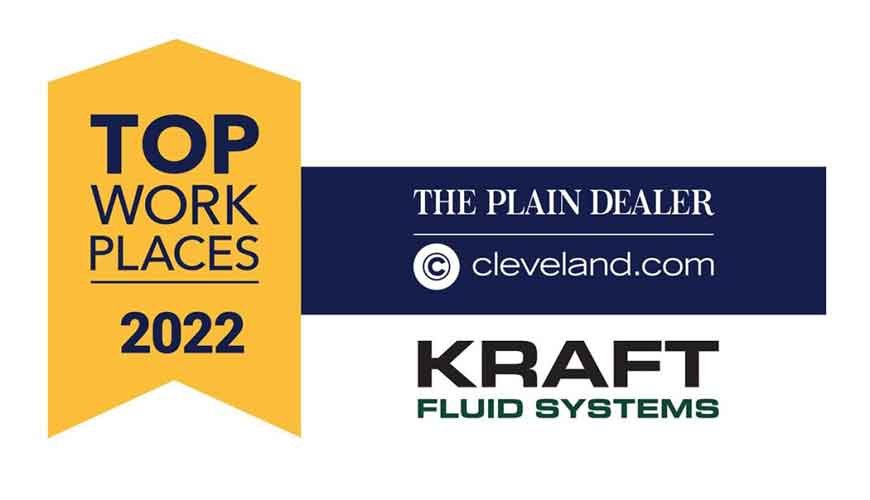 Kraft Fluid Systems received Cleveland.com 2022 Top Workplace award