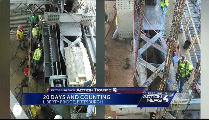 Liberty Bridge contractor says hydraulic jacks in place, testing to begin