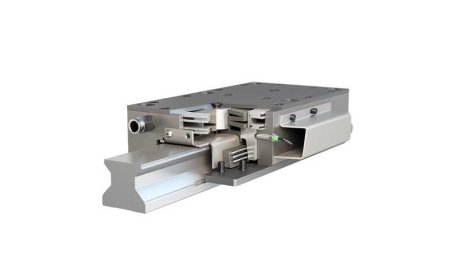 Pneumatic ROBA®-guidestop safety brakes with the same power as hydraulics