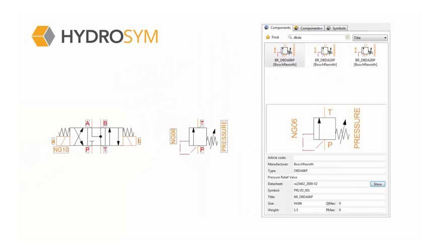 Paro Software Offered Component Library for Hydraulic-Schematic For Free