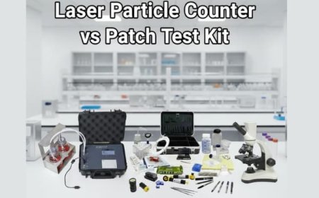 Laser Particle Counter vs Patch Test Kit with Digital Camera Microscope