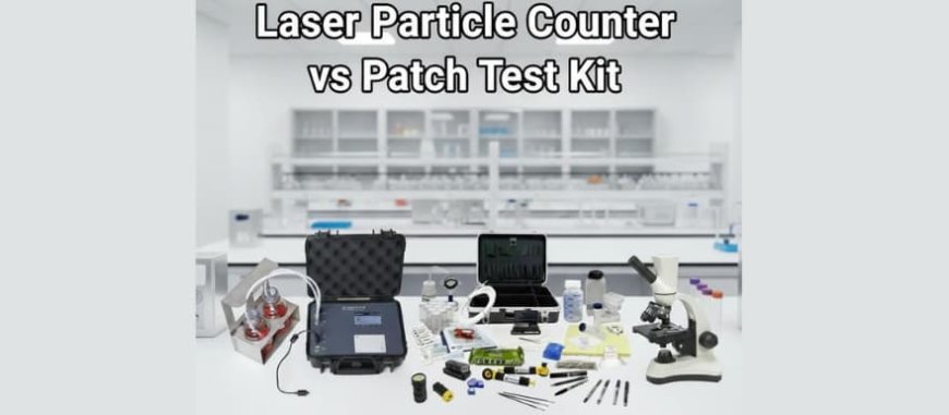 Laser Particle Counter vs Patch Test Kit with Digital Camera Microscope