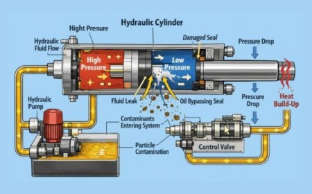 What happens inside a hydraulic system when a seal fails?