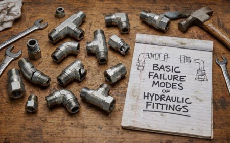 What are the basic failure modes of hydraulic fittings and why do they occur?