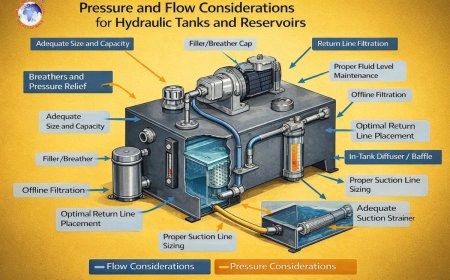 Pressure and flow considerations for Hydraulic Tanks and Reservoirs