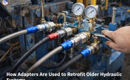 How are adapters used to retrofit older hydraulic systems?