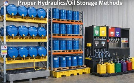 Proper hydraulics/oil storage methods