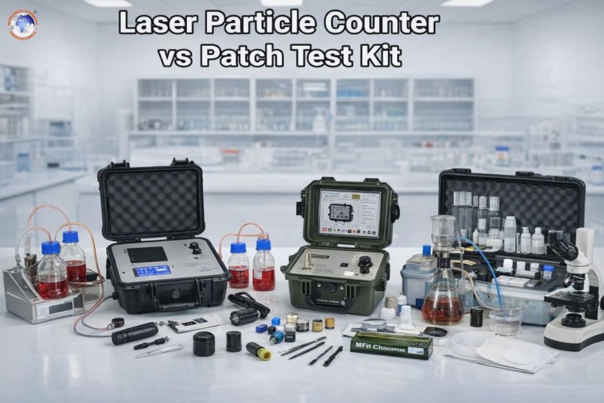 Laser Particle Counter vs Patch Test Kit with Digital Camera Microscope