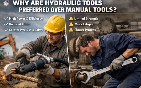 Why are hydraulic tools preferred over manual tools?