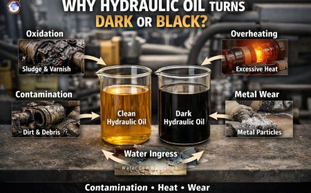 Why hydraulic oil turns dark or black?