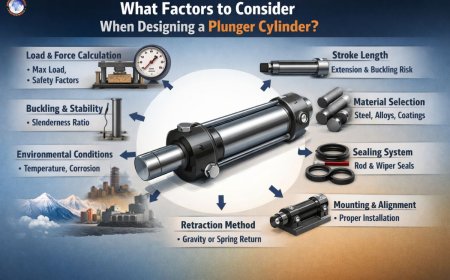 What factors should be considered when designing a plunger cylinder?
