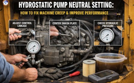 Hydrostatic pump neutral setting: how to fix machine creep & improve performance