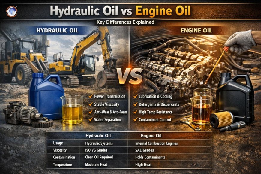 Hydraulic oil vs engine oil: key differences explained