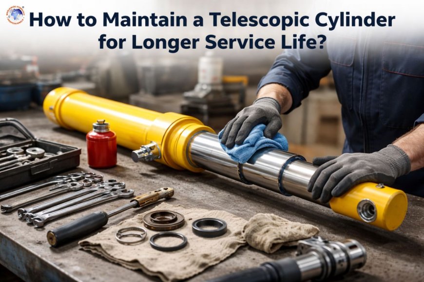 How do you maintain a telescopic cylinder for longer service life?