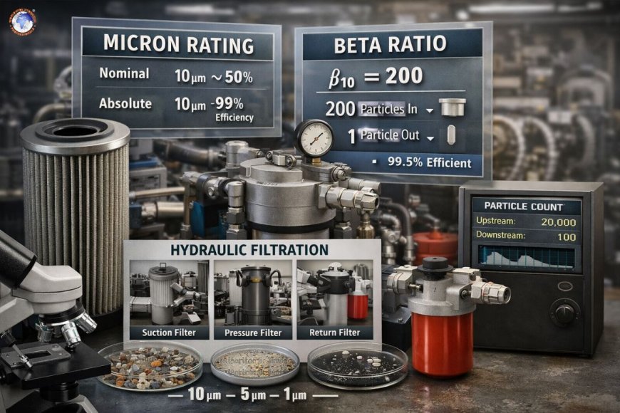 Practical overview of micron rating & beta ratio in hydraulic systems