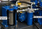 What two types of filters are used in a hydraulic system?