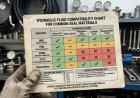 Hydraulic fluid compatibility chart for different seal materials