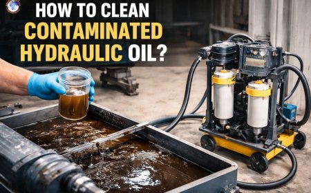 How to clean contaminated hydraulic oil?