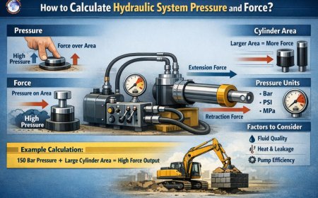 How to calculate hydraulic system pressure and force?