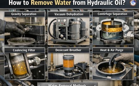 How to remove water from hydraulic oil?