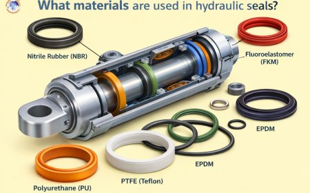 What materials are used in hydraulic seals?