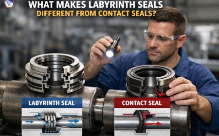 What makes labyrinth seals different from contact seals?