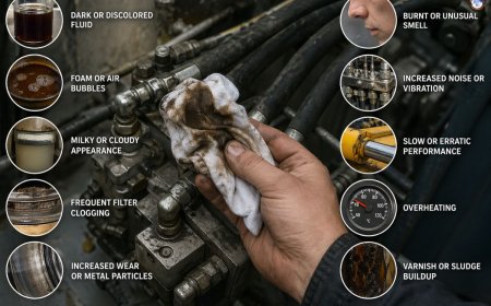 What are signs of bad hydraulic fluid?