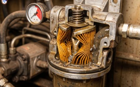 What happens when a hydraulic filter collapses?