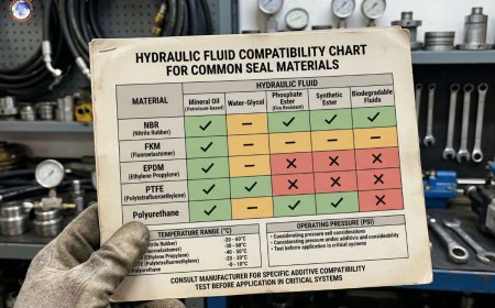 Hydraulic fluid compatibility chart for different seal materials