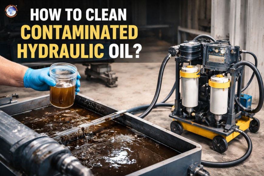 How to clean contaminated hydraulic oil?