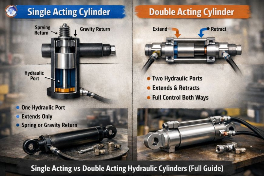 Single acting vs double acting hydraulic cylinders (full guide)