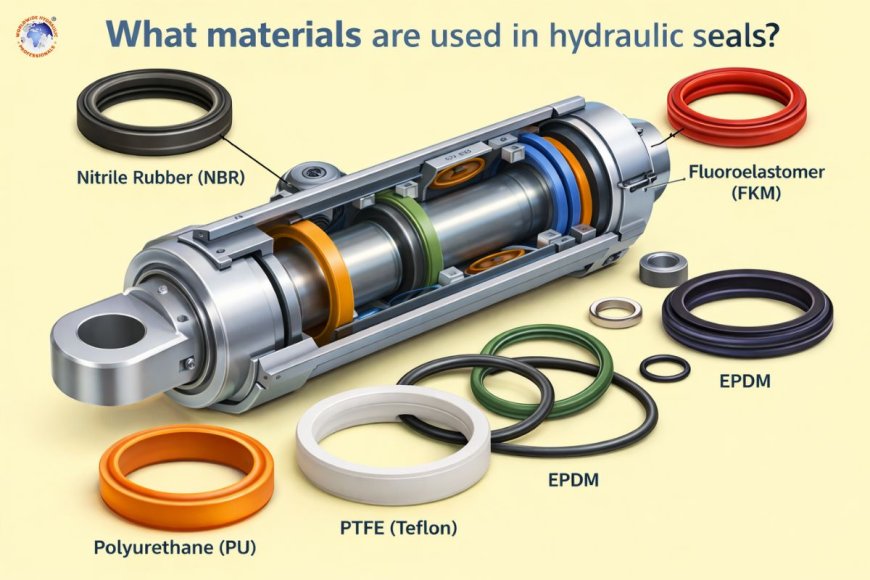What materials are used in hydraulic seals?