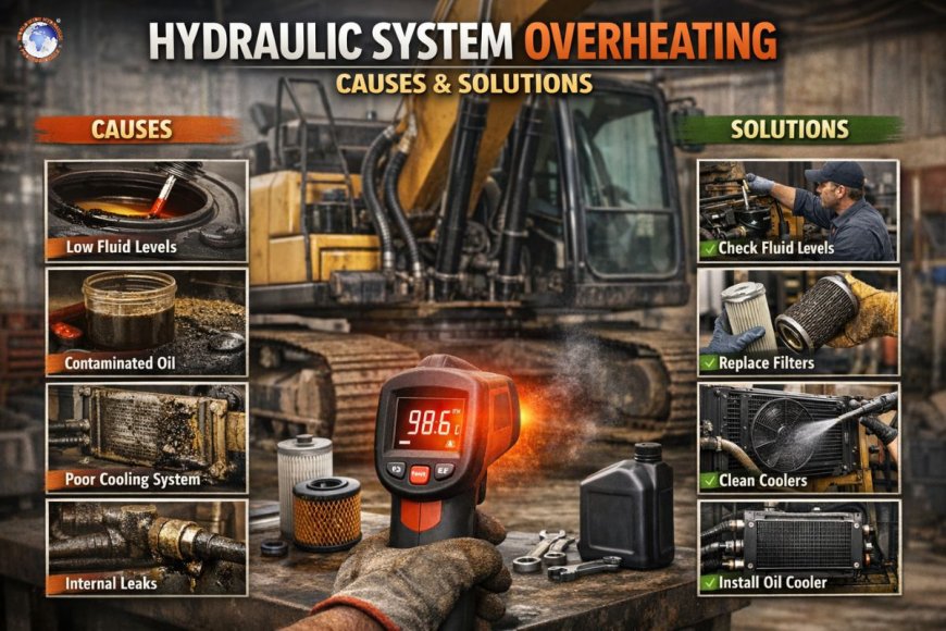 Hydraulic system overheating causes & solutions