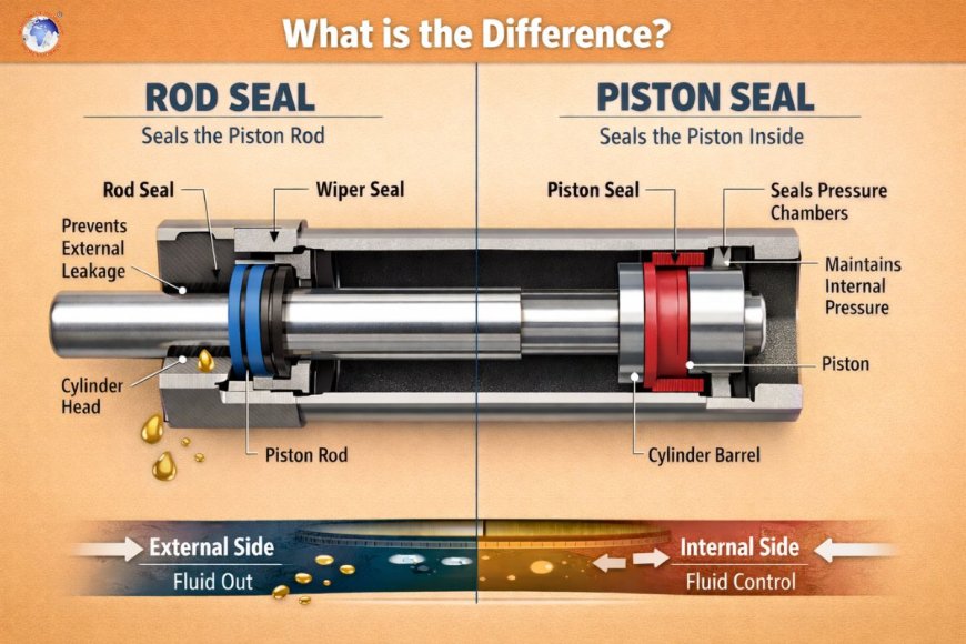 What is the difference between rod seal and piston seal?