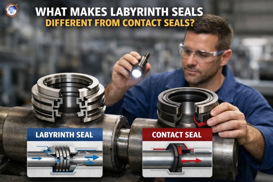What makes labyrinth seals different from contact seals?