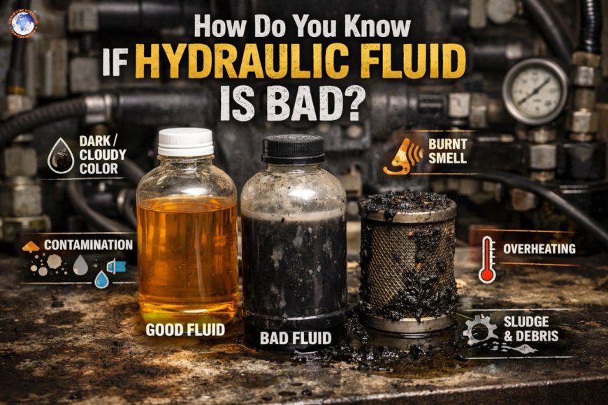 How do you know if hydraulic fluid is bad?