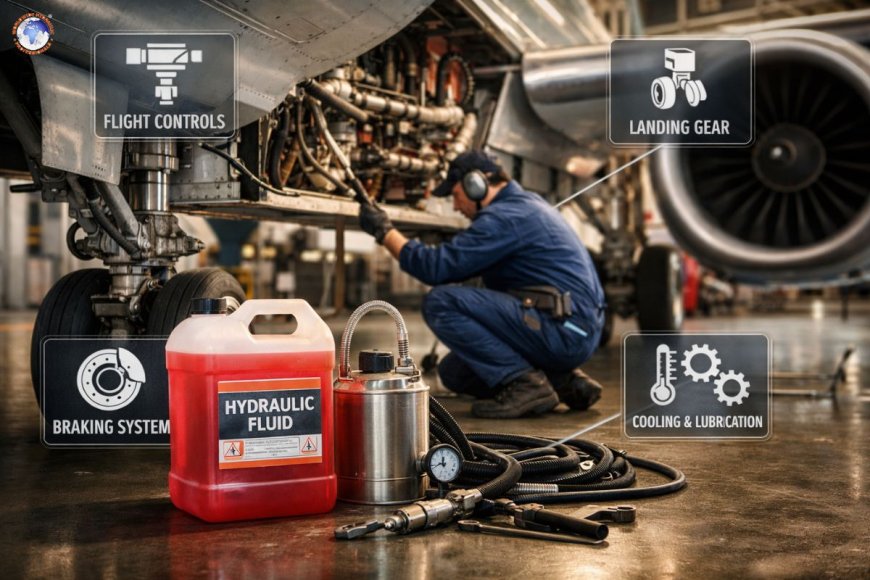 Role of hydraulic fluids in aviation systems ?