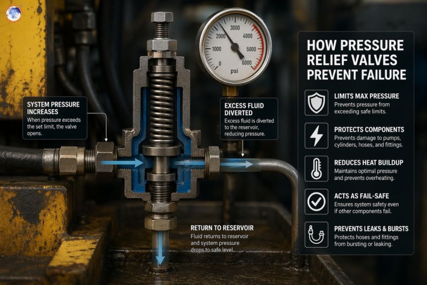How hydraulic pressure relief valves prevent catastrophic system failures?
