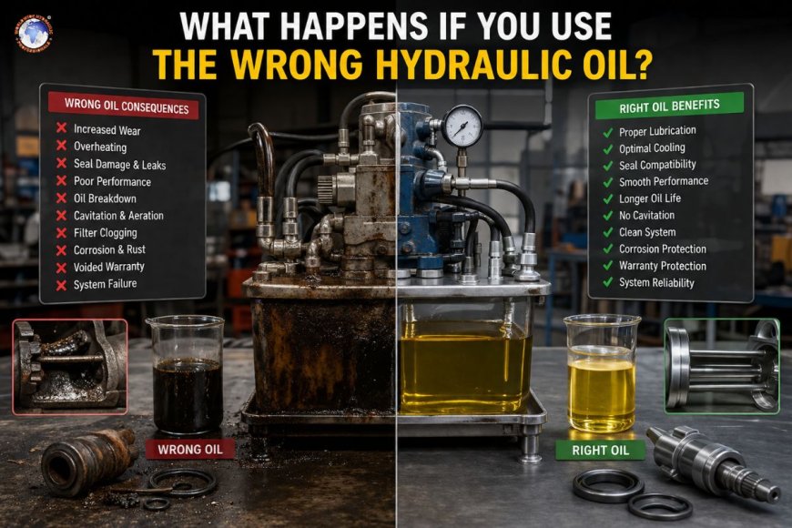 What happens if you use the wrong hydraulic oil?