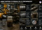What happens if hydraulic oil is contaminated?
